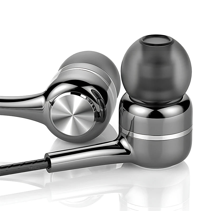 Wired In-Ear Headphones with Microphone - Bass HiFi Stereo Earbuds for Phone & PC