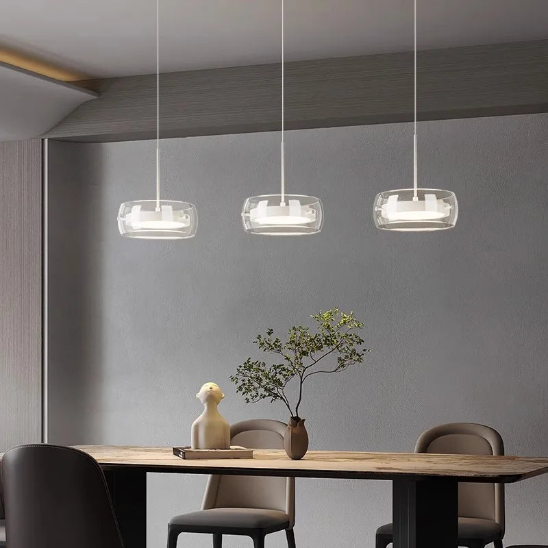 Modern LED Pendant Light Fixture for Living Room & Staircase - Adjustable Sizes