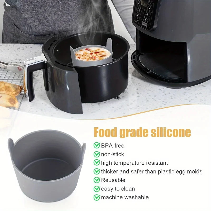 Silicone Egg Poacher Cups for Air Fryer - Reusable & Non-Stick Egg Mold Set