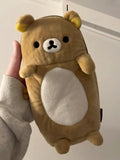 Cute Rilakkuma Plush Pencil Case Storage Bag for Kids - Cartoon School Stationery