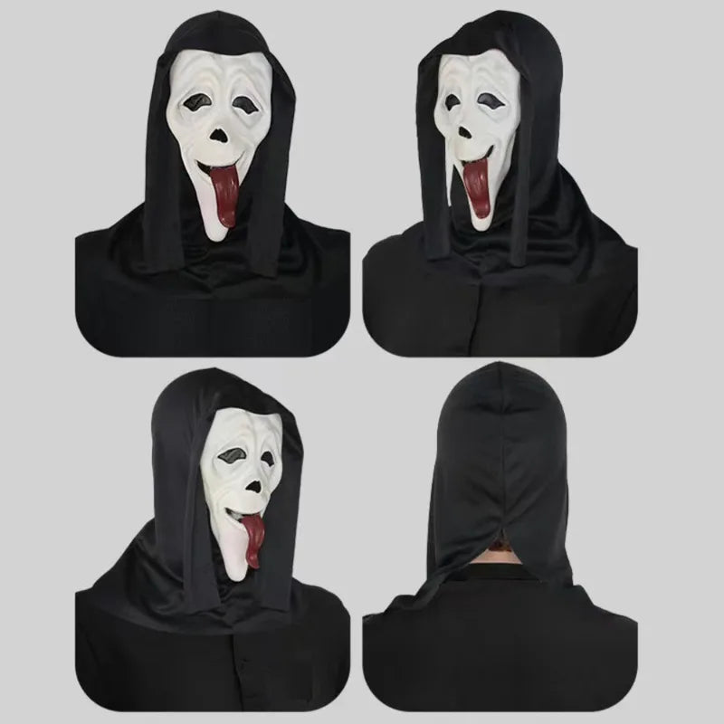 Halloween Horror Mask - Skeleton Screaming Role-Play Prop for Costume Party
