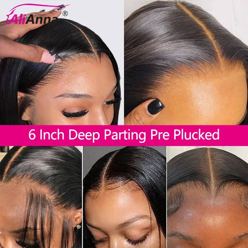 HD Lace Closure Human Hair Pre Plucked With Baby Hair 14-24 Inch Straight