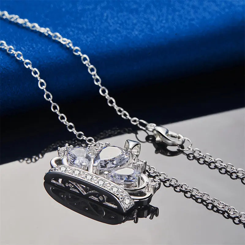 Sterling Silver Crown Pendant Necklace 16-30 Inch Women's Jewelry