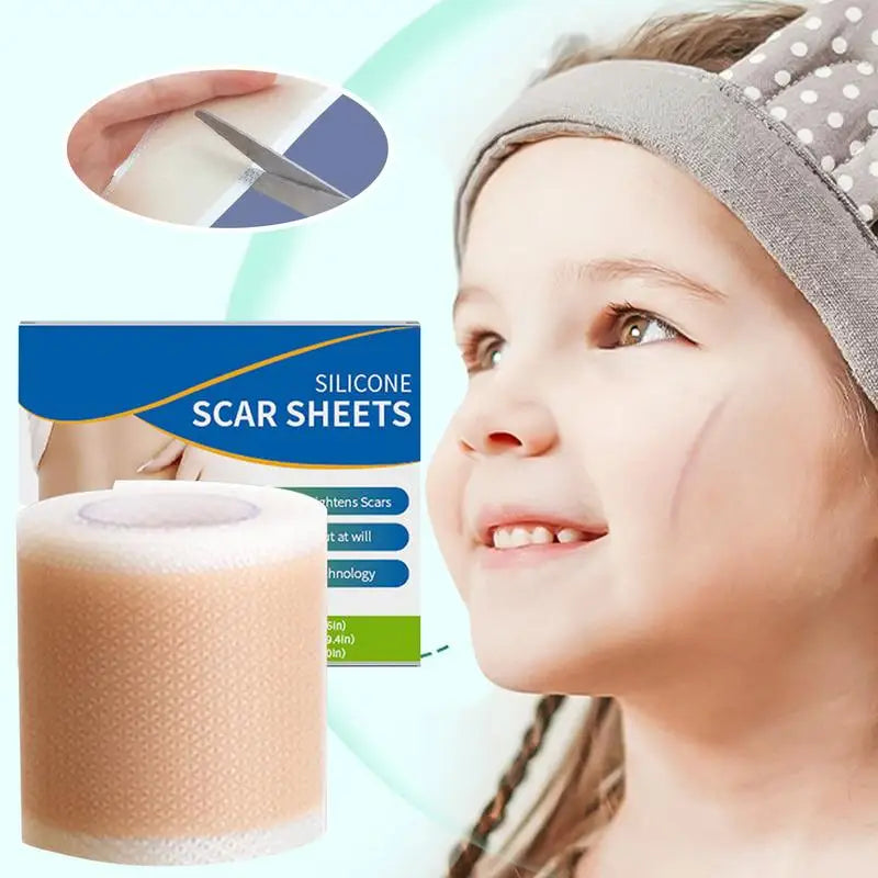 Waterproof Silicone Scar Sheets - Medical Grade Hypoallergenic Tape for C-Section Keloid Burns