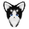 Animal Furry Fursuit Head Mask Plush Cat Fox Costume Prop for Halloween Cosplay