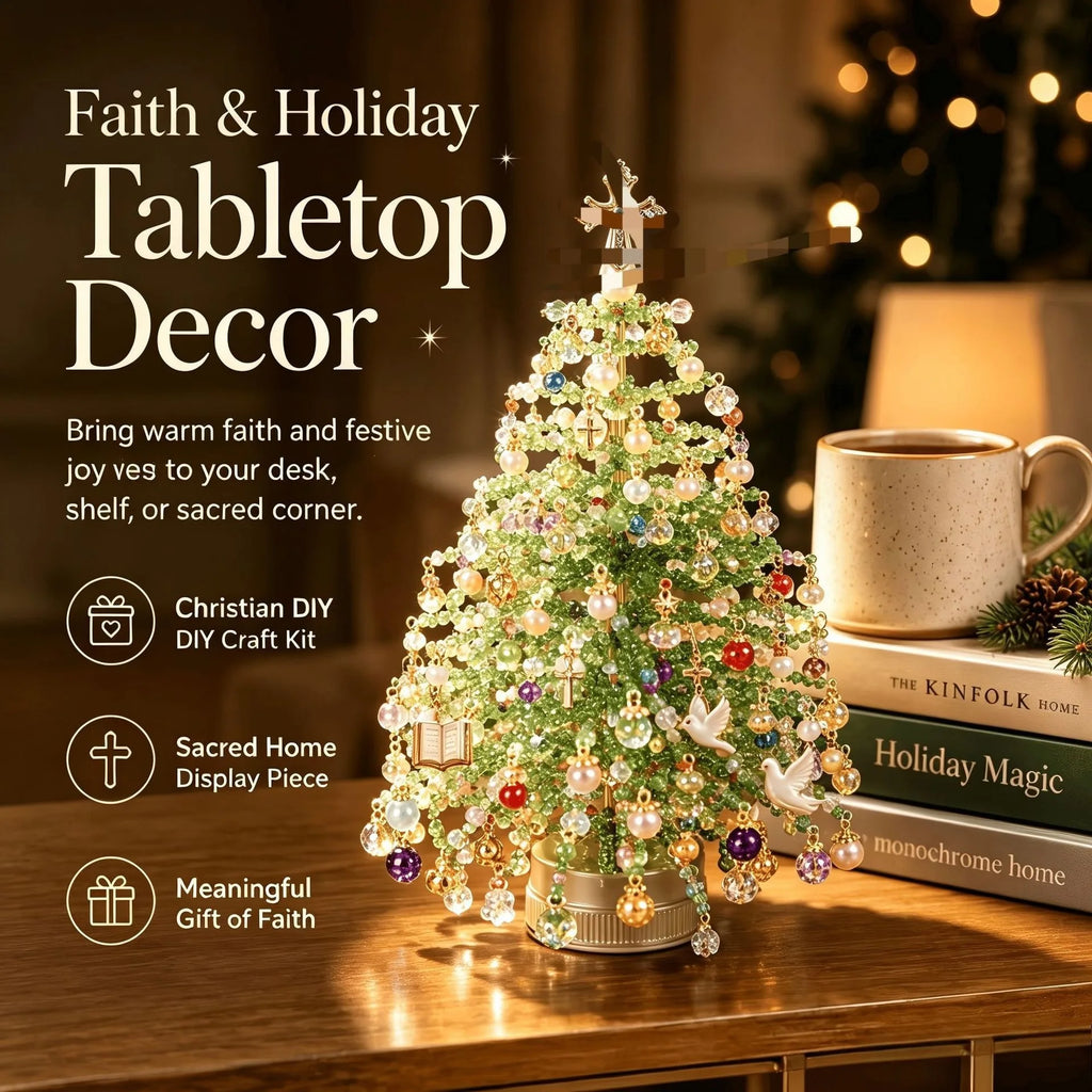 DIY Beaded Christmas Tree Kit - Handmade Holiday Decor & Craft Supplies