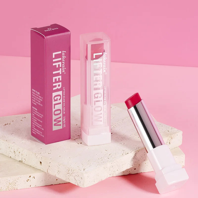 Hydrating Lip Oil Balm with Hyaluronic Acid & Glossy Finish - 24HR Moisturizing