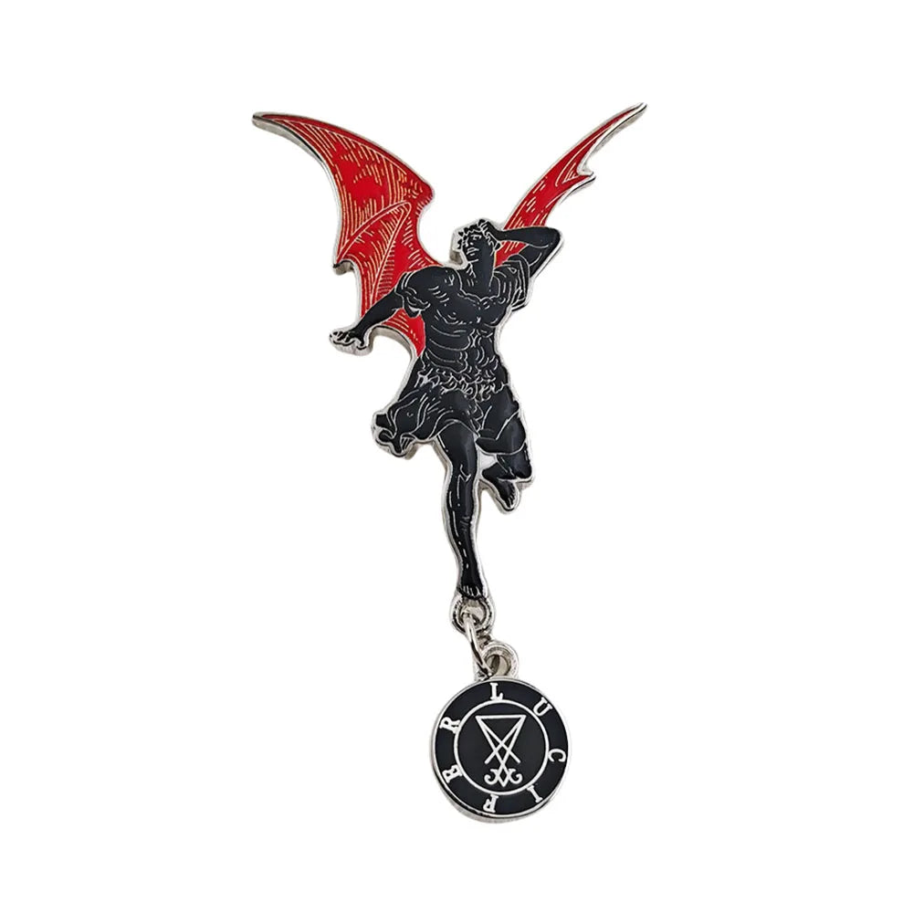 Lucifer Enamel Pin Sigil of Satanic Seal Brooch Jewelry Gift