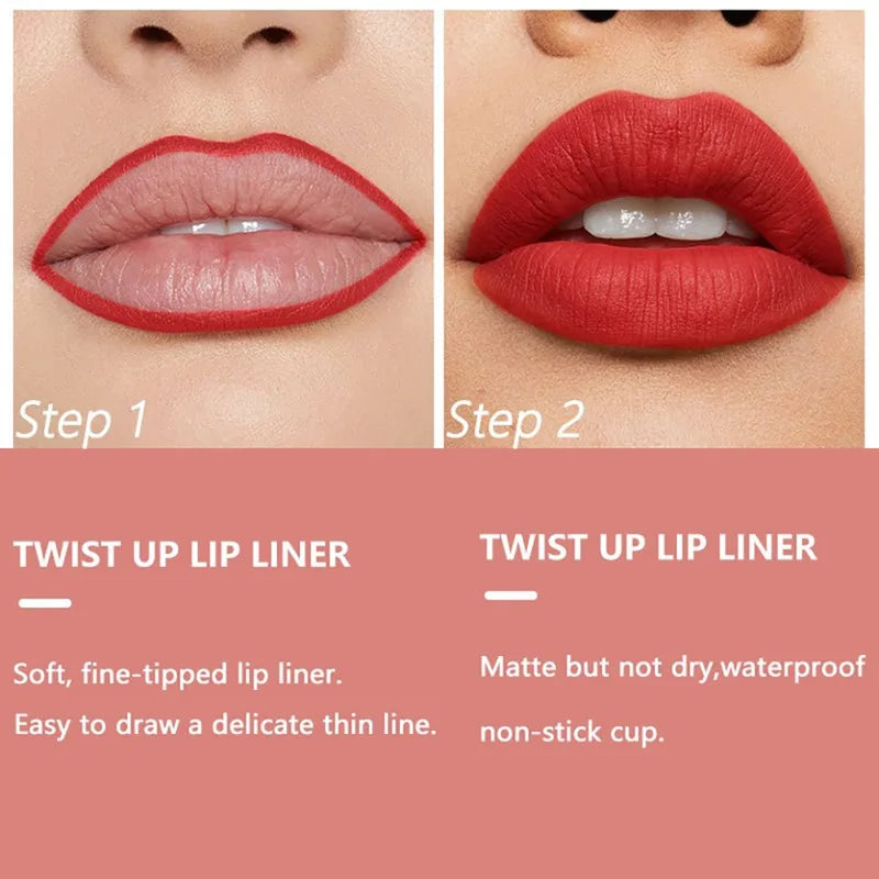 Waterproof Lip Liner Pencil - Matte, Long Lasting, Custom Logo, Vegan Makeup