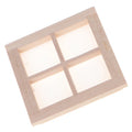 12 Dollhouse Miniature Window Set - 16 Square Grids for 1:12 Scale Model Homes
