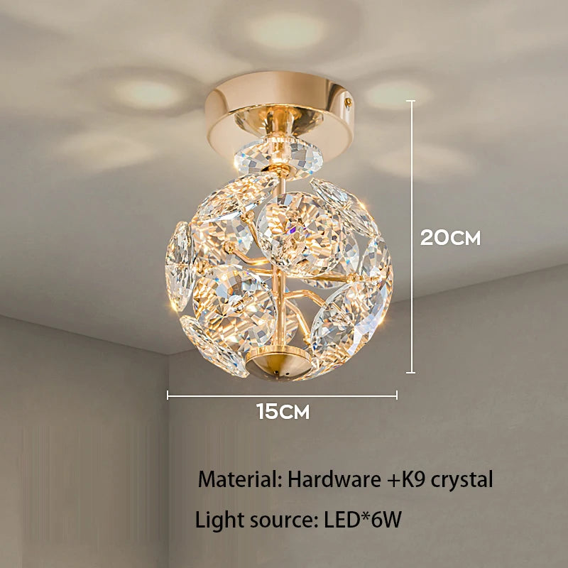 Modern Crystal Wall Light Fixture with Crystal Wall Lamp for Corridor Bedroom Living Room