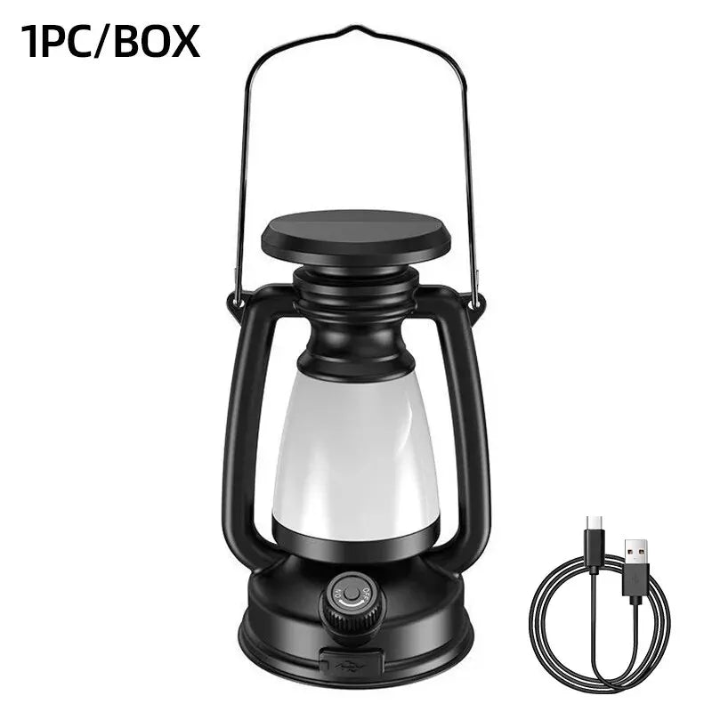 Horse LED Table Lamp - Retro Charging Decor for Home & Outdoor Use