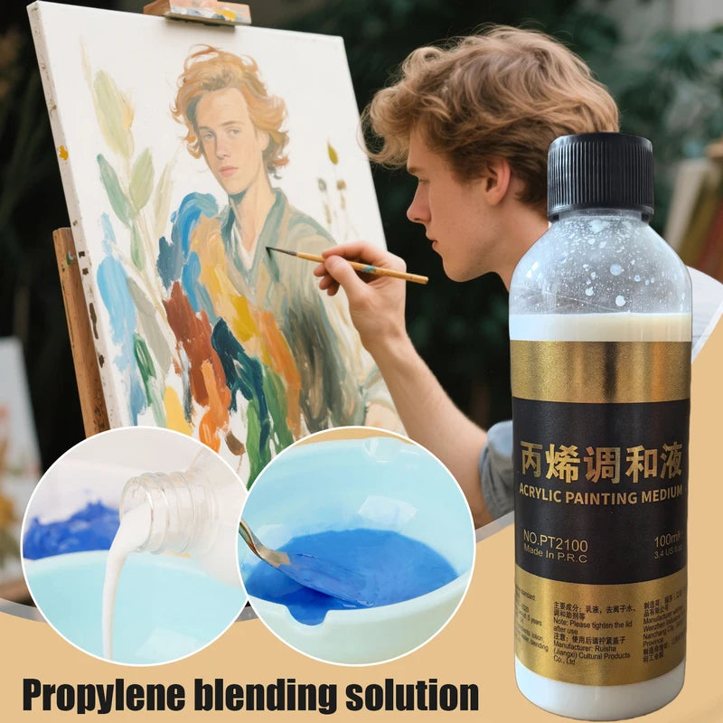 Acrylic Paint Thinner Liquid Water Powder Diluent - 100ml Art Supplies
