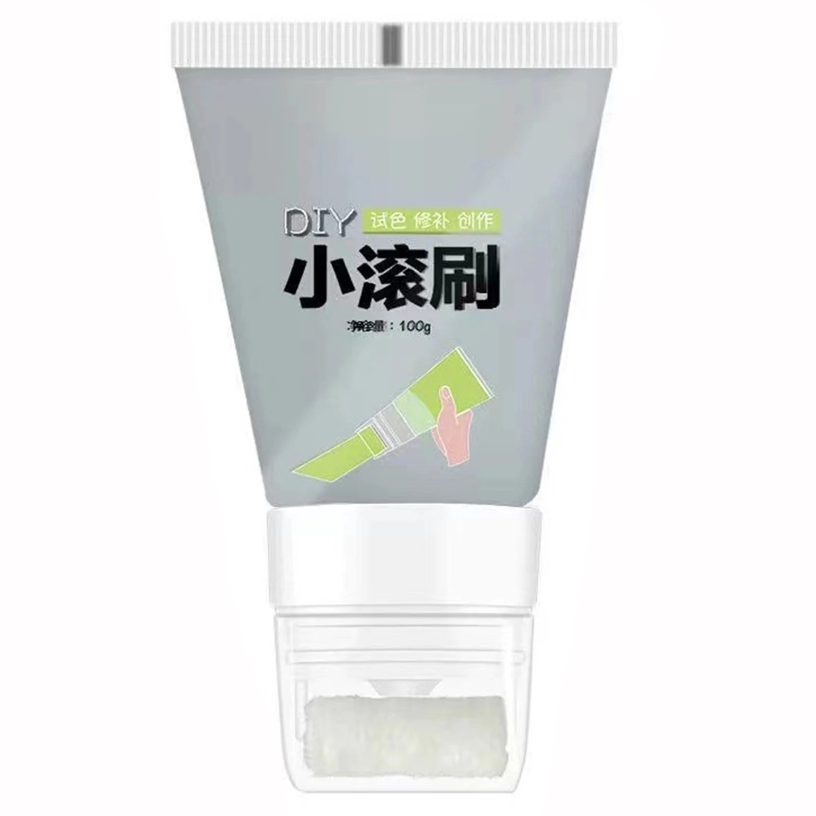 100g Wall Repair Paste Kit with Roller and Brush for DIY Patching & Repainting