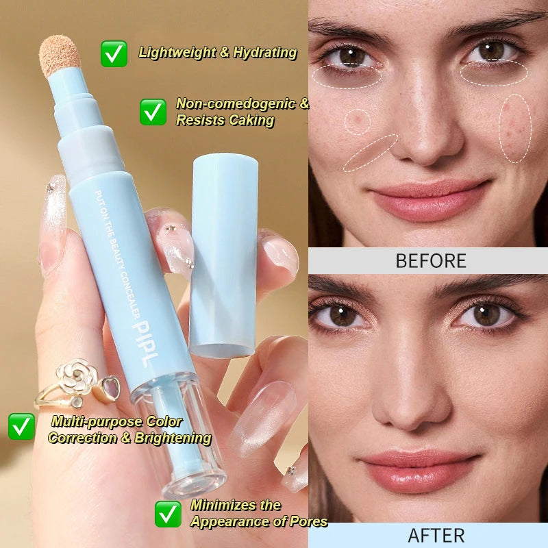 Liquid Concealer Stick Full Coverage Brightening Waterproof Makeup for Dark Circles