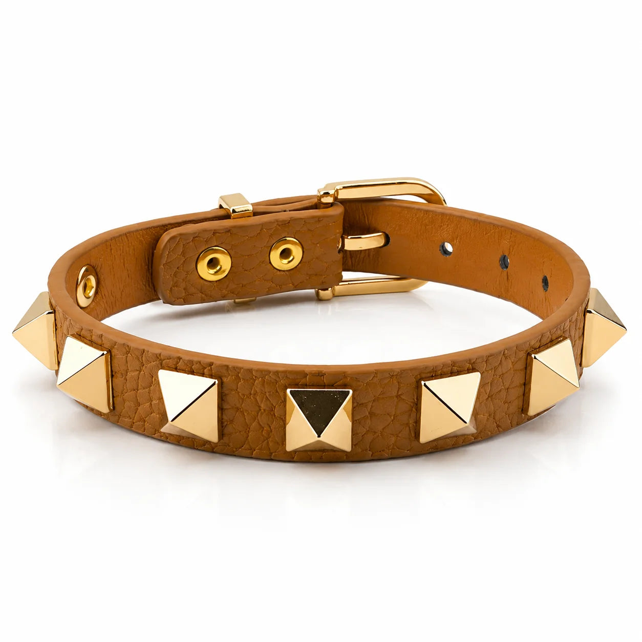 10 Color Punk Leather Bracelet for Women Men - Adjustable Bangle with Rivets & Studs