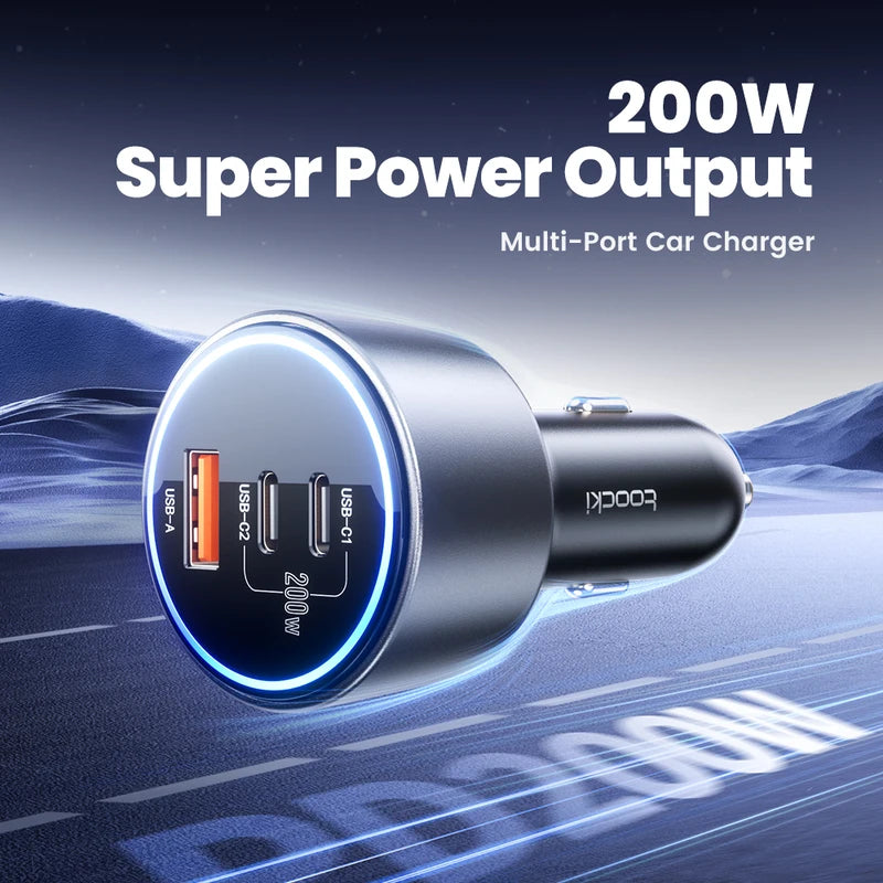 Fast Charging Car Charger with USB Type C QC 4.0 PPS PD 100W for Smartphone & Laptop