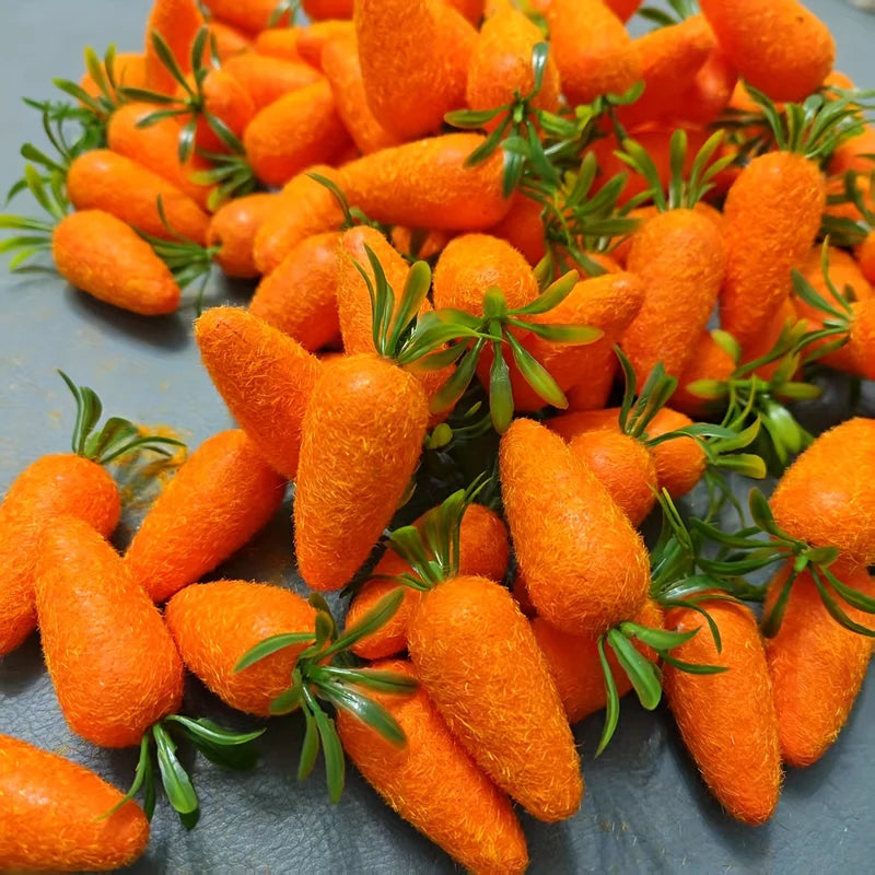 12pcs Mini Felt Carrot Decorations for Easter Spring Home Decor