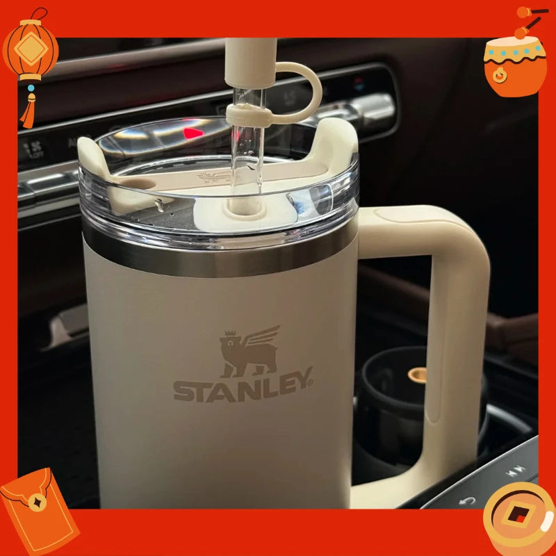 887ml Insulated Stainless Steel Water Bottle with Straw - Vacuum Leakproof Mug