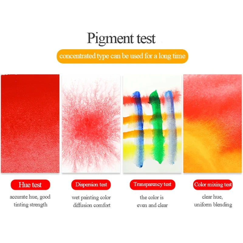 Watercolor Pigment Set with Foldable Travel Water Brush - Art Supplies for Painting