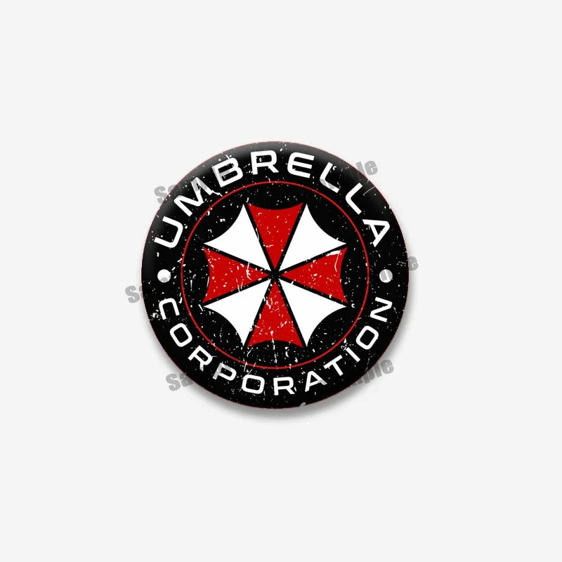 Resident Evil Umbrella Corporation Pins Horror Game Brooches for Backpack Hat Jewelry Gifts