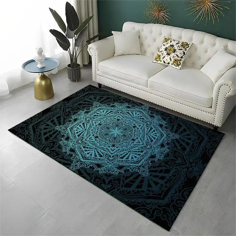 Bohemia Mandala Yoga Flower Area Rug Non-slip Carpet for Home & Living