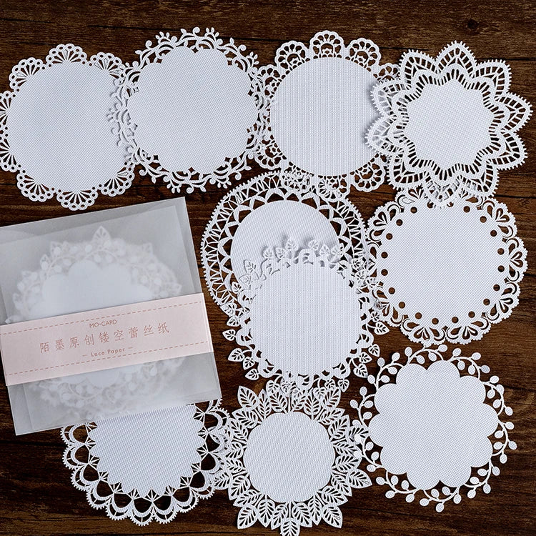 10 Pcs Lace Cutouts Craft Embellishments for Scrapbooking & DIY Projects