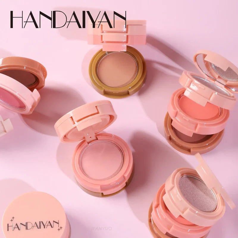 3-in-1 Face Makeup Palette with Highlighter Contouring Blush Eyeshadow