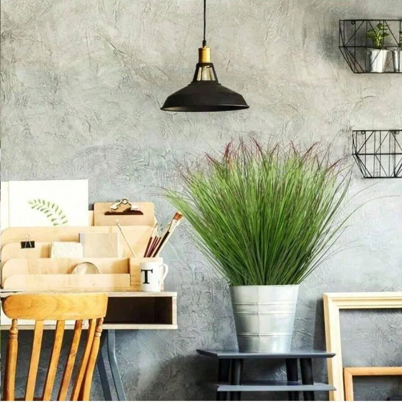 Artificial Onion Grass Fake Greenery for DIY Wedding & Garden Decor - Potted Indoor & Outdoor Plant Set