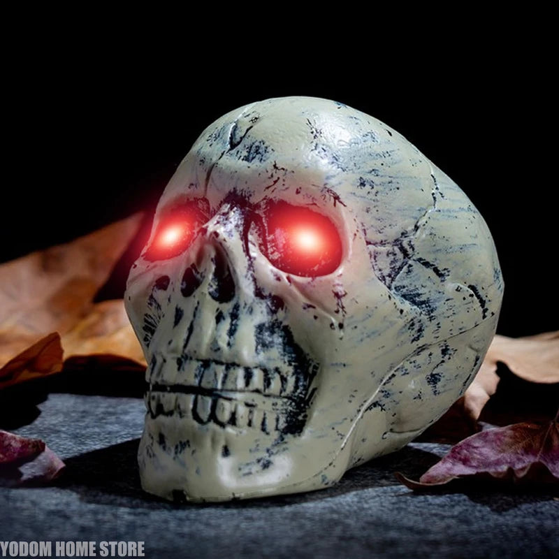 Halloween LED Glowing Eyes with Timer - Waterproof Skeleton Prop Lights Set of 2