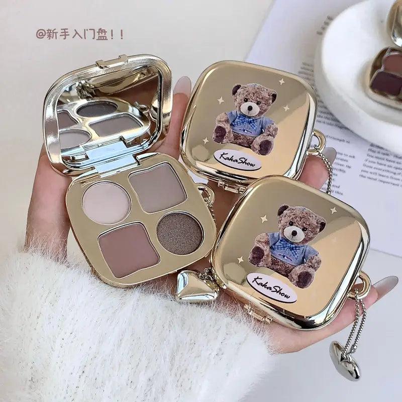 Multi-Color Eyeshadow Palette with 4 Versatile Shades for Natural & Glam Looks