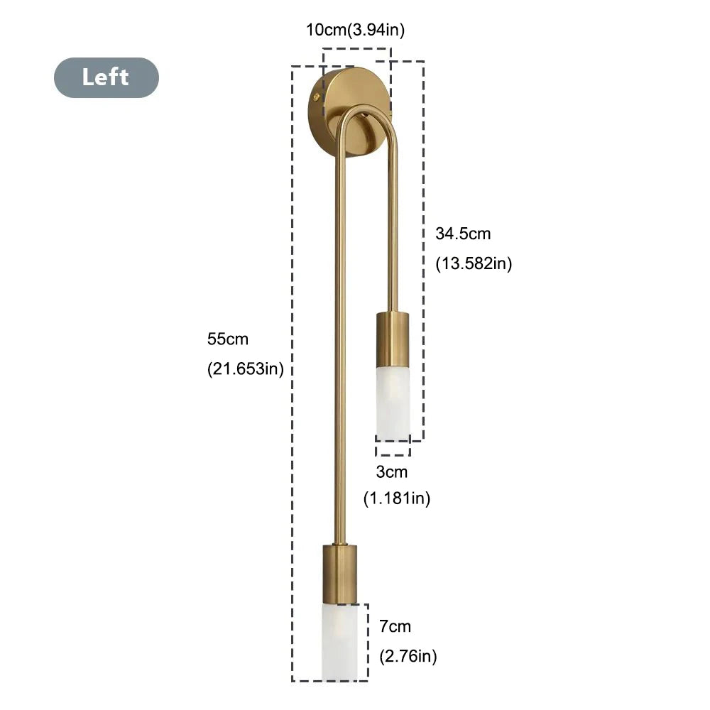 Modern Minimalist LED Wall Lamp for Living Room Bedroom Corridor Black Gold