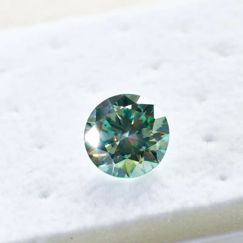 Bluegreen Moissanite Loose Stone 0.1-5CT VVS1 3EX Cut Certified Jewelry Gem