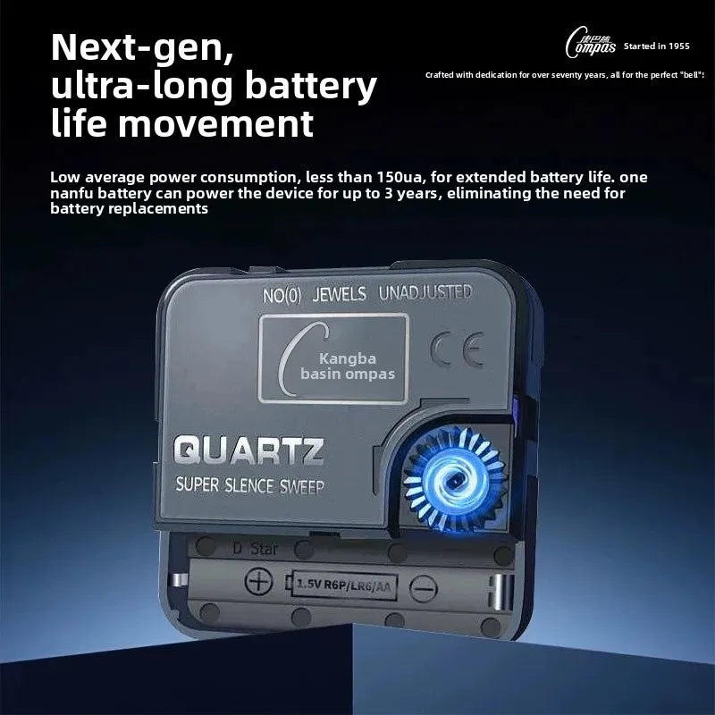 Silent Wall Clock - Modern Quartz Timepiece with Long Battery Life for Living Room & Home Decor