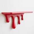 Artistic Drip Floating Wall Shelf - Irregular Shape Plastic Plant Display Stand