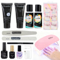 Nail Extension Builder Gel Kit with UV/LED Lamp - All-in-One DIY Manicure Set