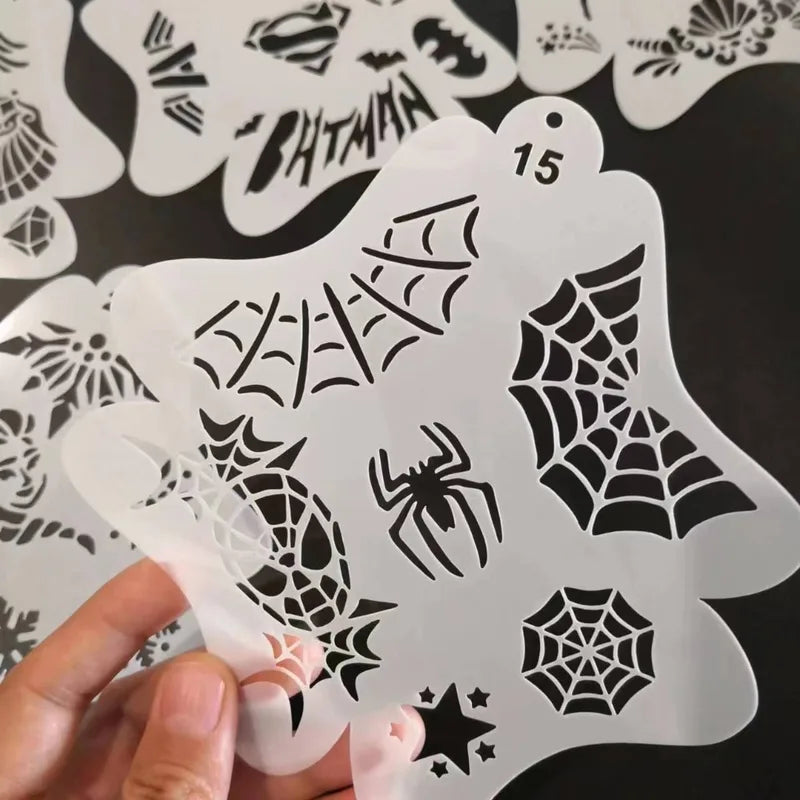 Reusable Face & Body Painting Templates Set for Creative Body Art - 10PCS
