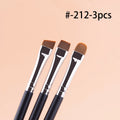 Eyebrow Concealer Brush - Flat & Angled Makeup Tool for Precise Eyebrow & Eye Line Application - Multiple Handle Colors
