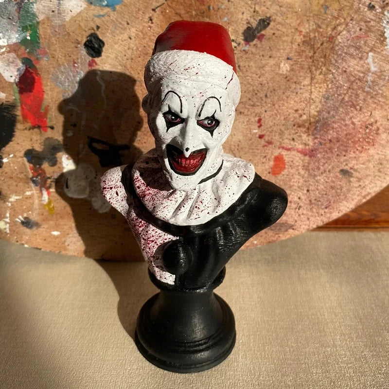 Horror Clown Garden Statue Indoor Outdoor Halloween Decoration Resin Sculpture