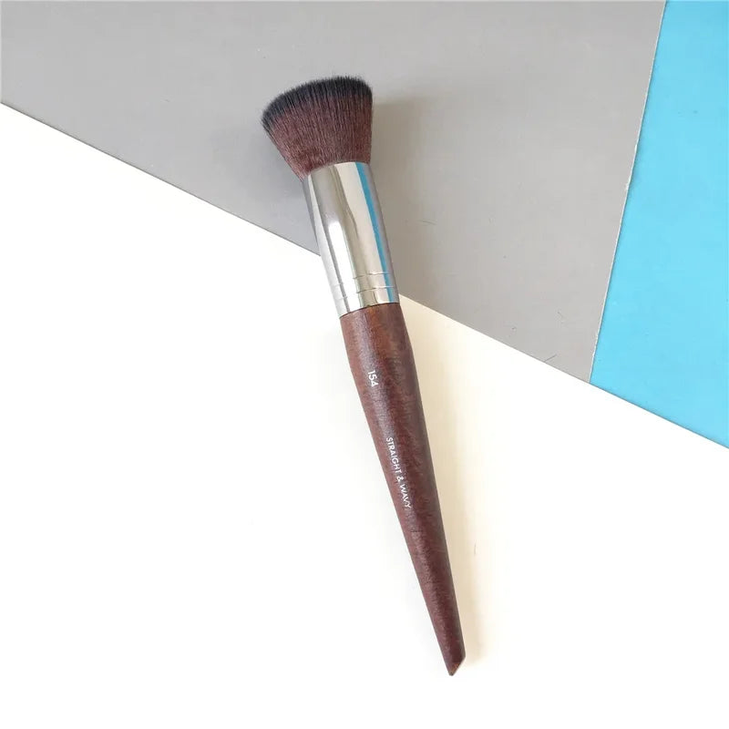 Professional Makeup Brush Set with Fan, Blush & Highlighter Brushes - Multicolor Handles