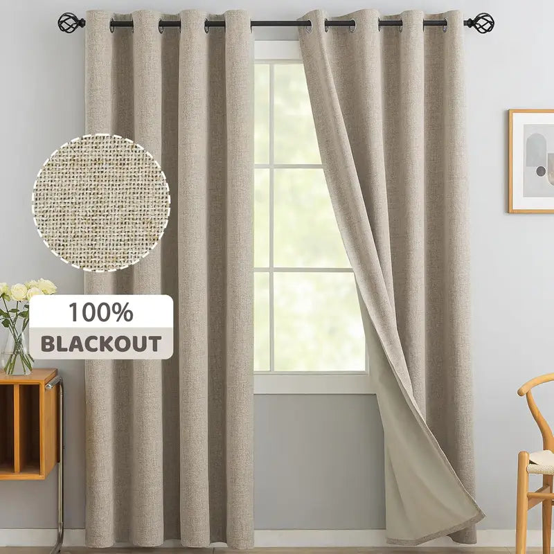 Blackout Window Curtains 350cm Height Solid Color Drapes for Living Room & Bedroom
