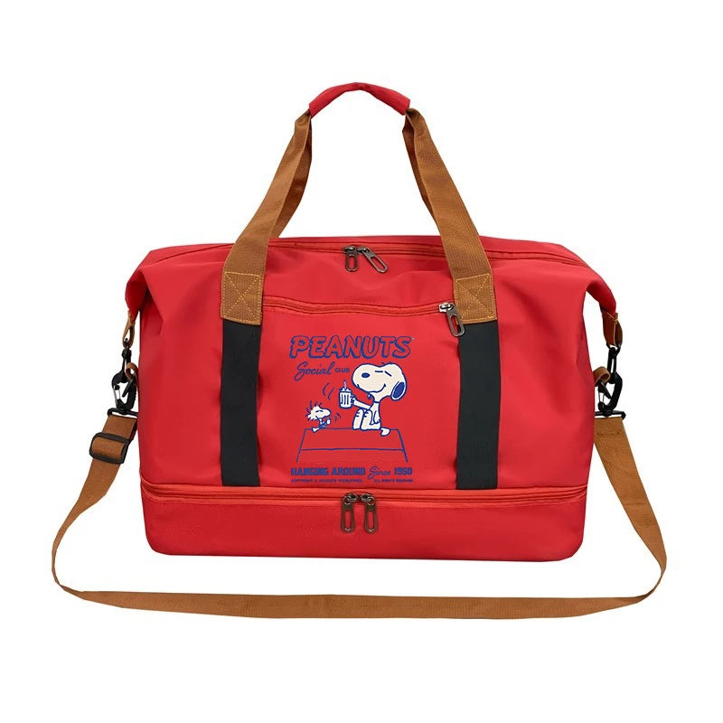 Snoopy Travel Bag Cartoon Waterproof Gym Sport Bag for Men Women - Fitness & Travel