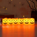 6Pcs LED Halloween Candle Lights Battery Operated Pumpkin Skull Ghost Decor