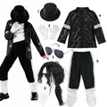 Kids 80s 90s Hip Hop Cosplay Costume Set for Boys Halloween Carnival Stage Dance