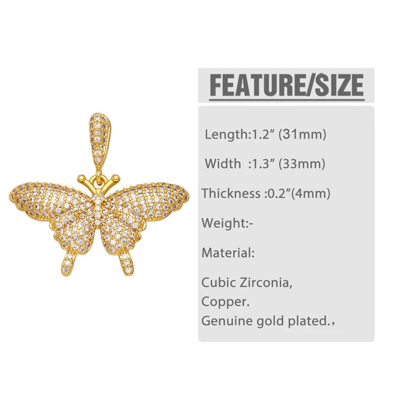 Multicolor Butterfly Pendant Jewelry Making Kit Handmade Copper Gold Plated Necklace & Bracelet DIY