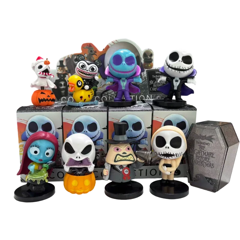 Nightmare Before Christmas Collectible Figurine Set - Jack Sally PVC Dolls