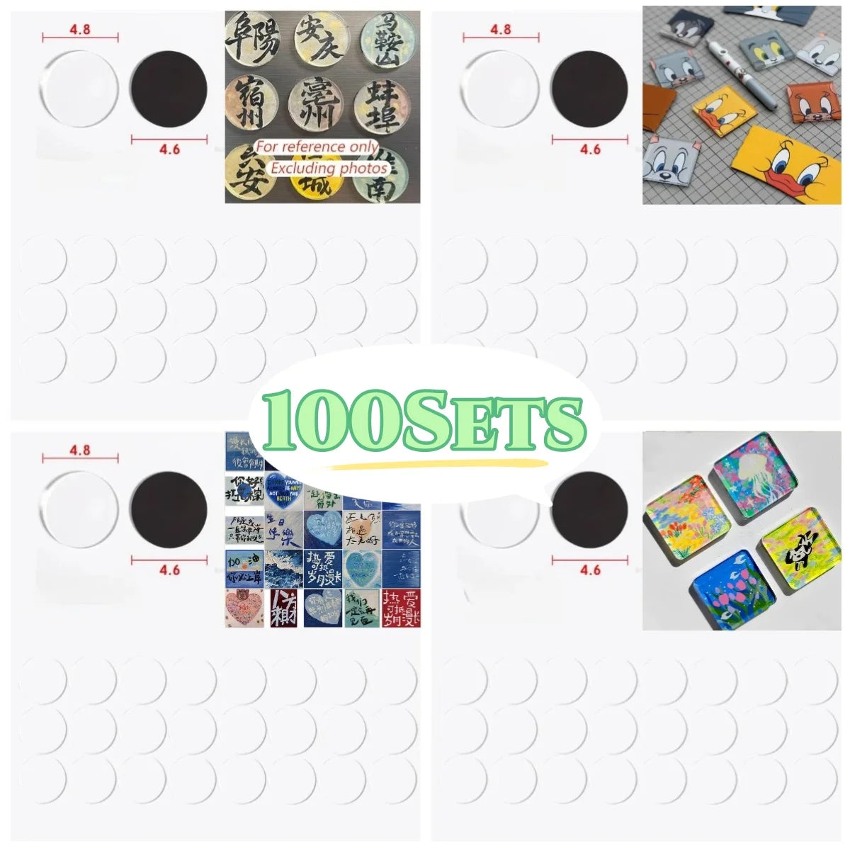 DIY Refrigerator Magnet Kit with Acrylic and Magnetic Sets - Creative Home Decor