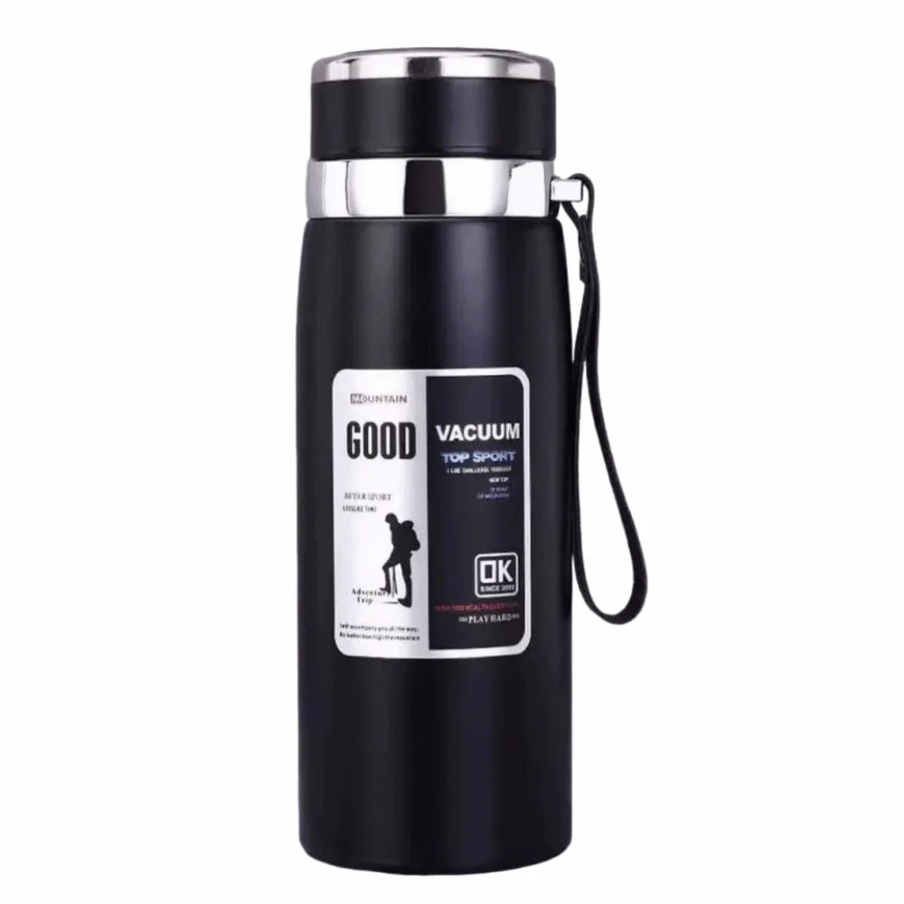 Large Capacity Insulated Stainless Steel Sports Water Bottle - Heat-Resistant, Creative Design