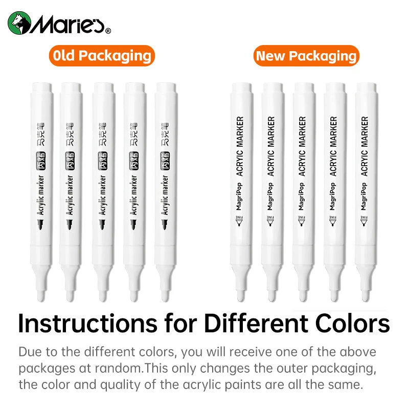 5pcs White Acrylic Markers Permanent Pens for Art & Craft Projects
