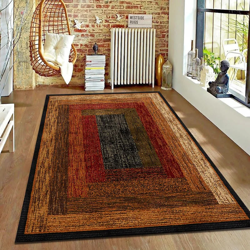 Nordic Style Retro Living Room Carpet - Non-Slip Sofa & Bedside Rug